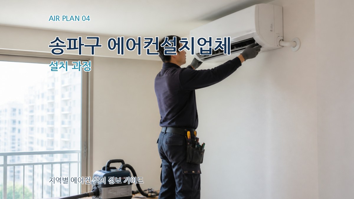 송파구 에어컨설치업체 설치 과정