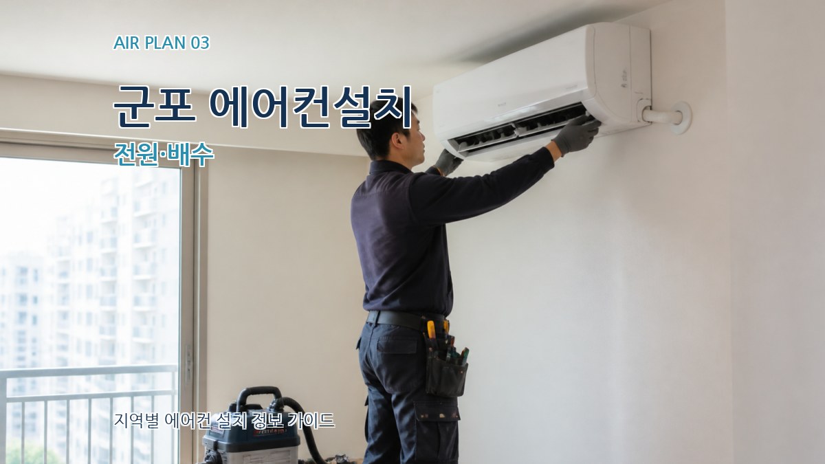군포 에어컨설치 전원·배수