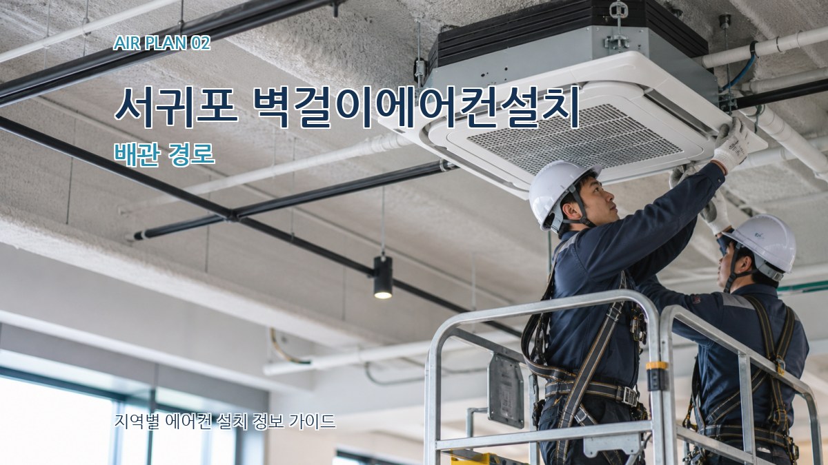 서귀포 벽걸이에어컨설치 배관 경로