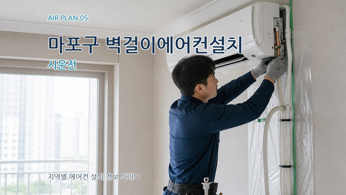 마포구 벽걸이에어컨설치 시운전