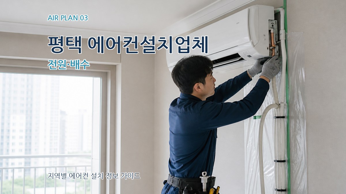 평택 에어컨설치업체 전원·배수