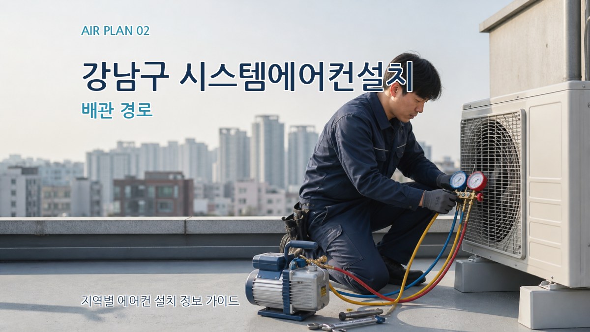 강남구 시스템에어컨설치 배관 경로