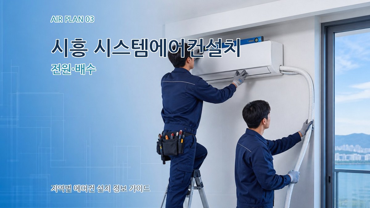 시흥 시스템에어컨설치 전원·배수