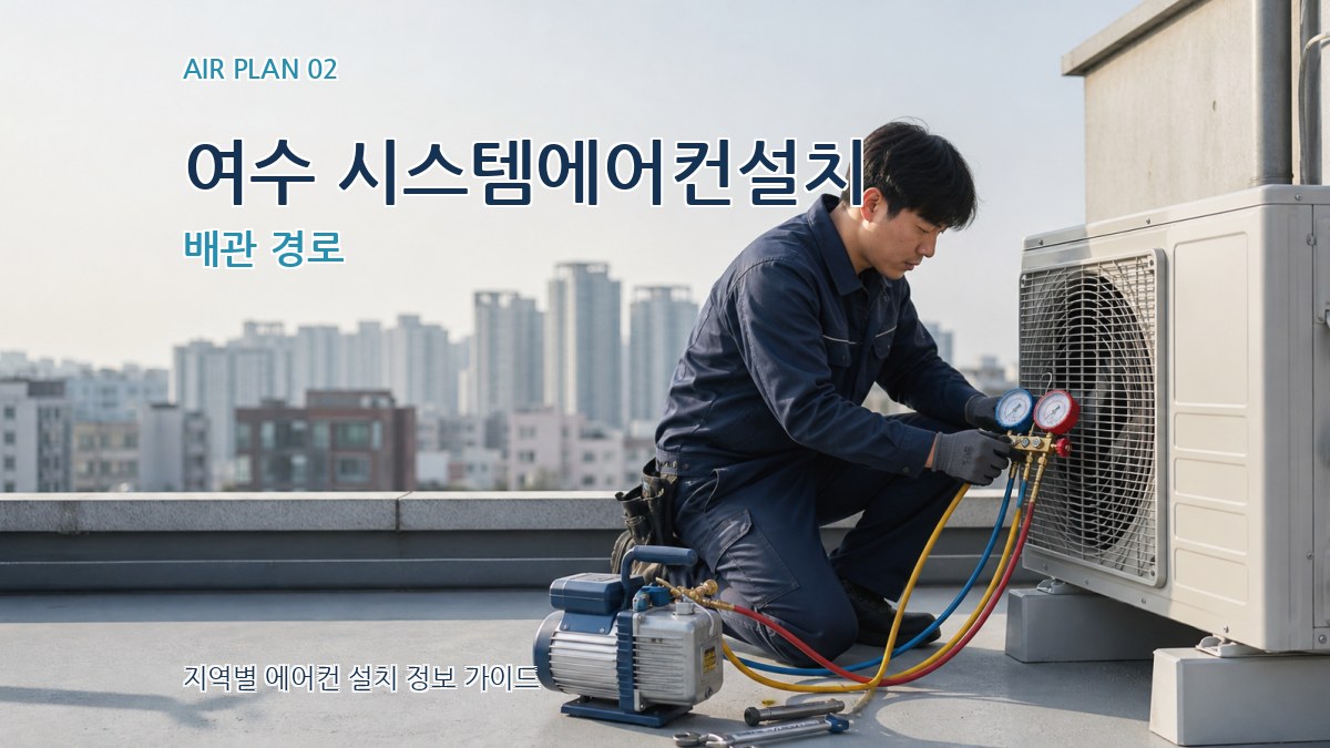 여수 시스템에어컨설치 배관 경로