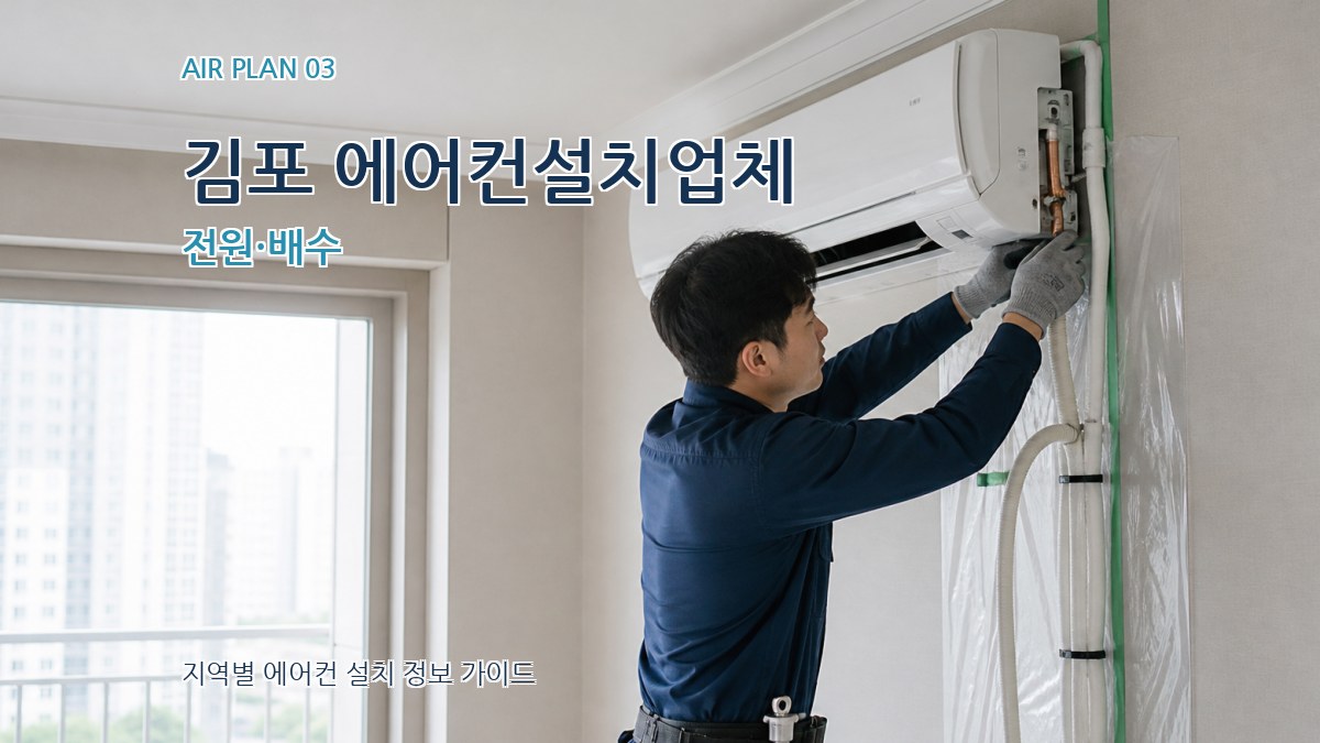 김포 에어컨설치업체 전원·배수