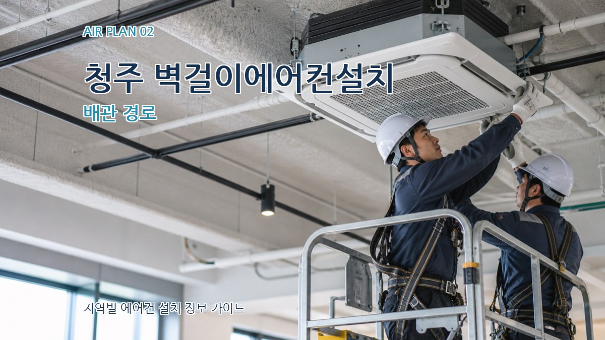 청주 벽걸이에어컨설치 배관 경로