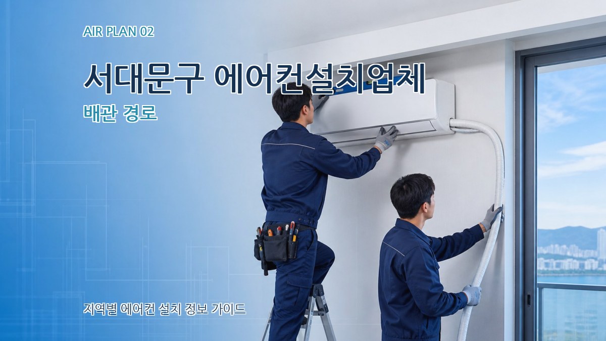 서대문구 에어컨설치업체 배관 경로
