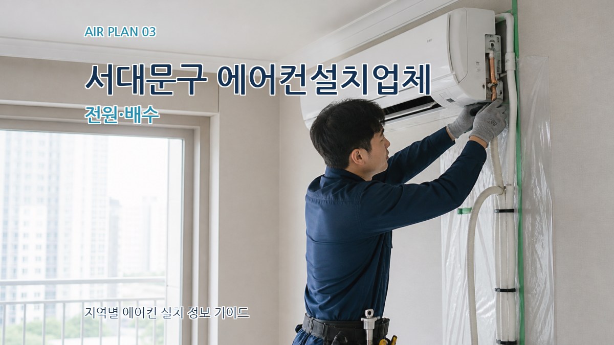 서대문구 에어컨설치업체 전원·배수