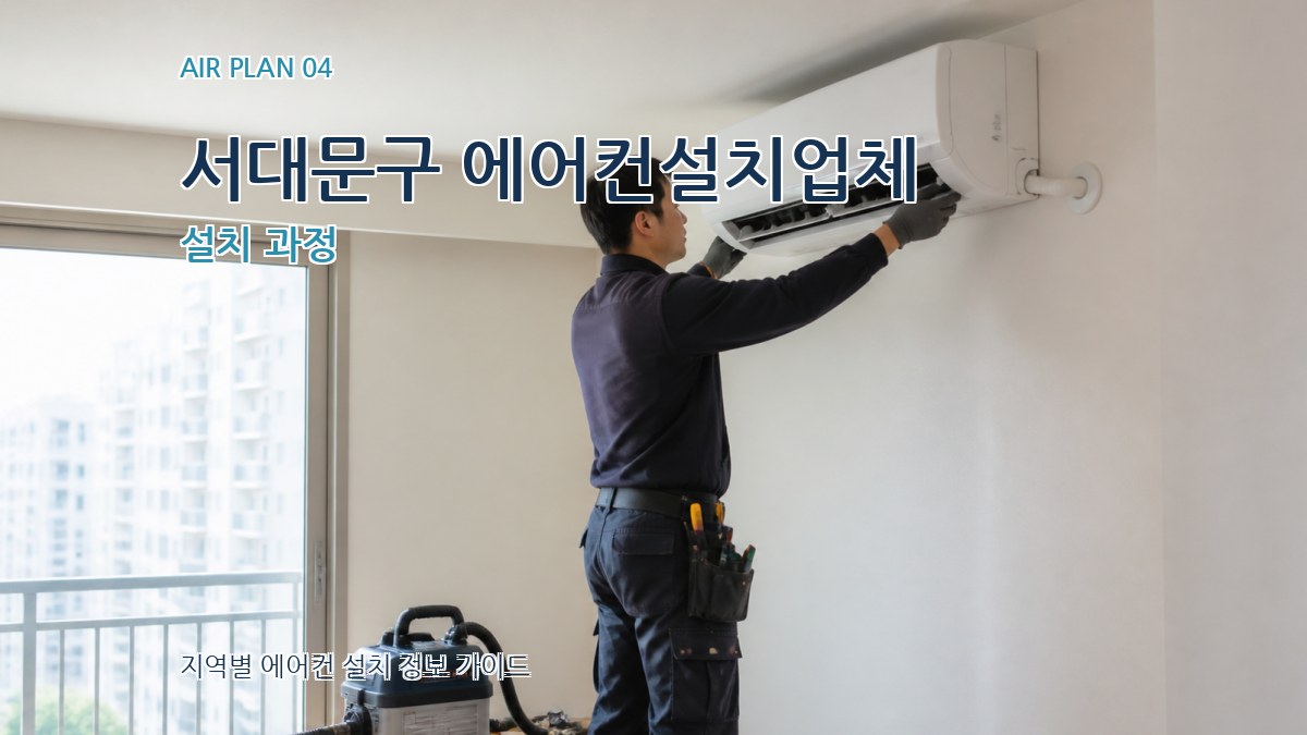서대문구 에어컨설치업체 설치 과정