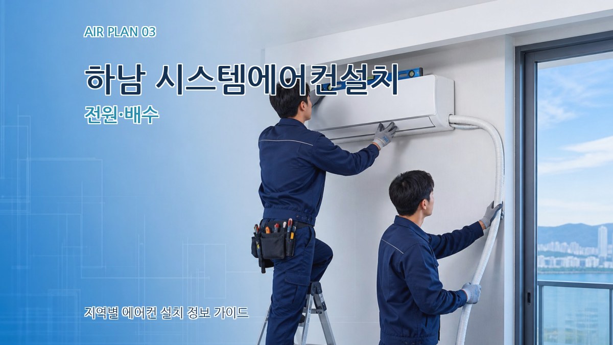 하남 시스템에어컨설치 전원·배수