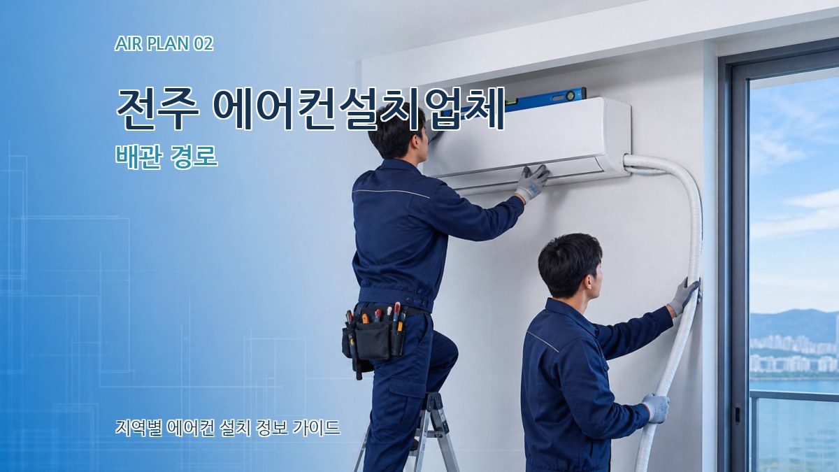 전주 에어컨설치업체 배관 경로