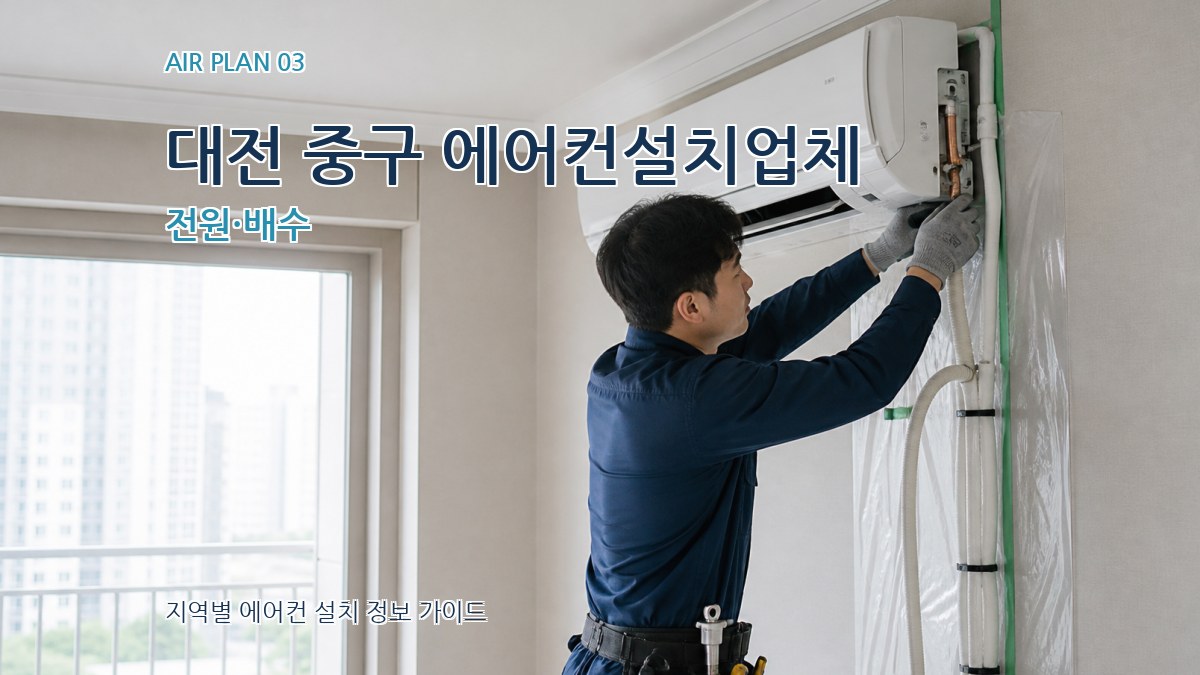 대전 중구 에어컨설치업체 전원·배수