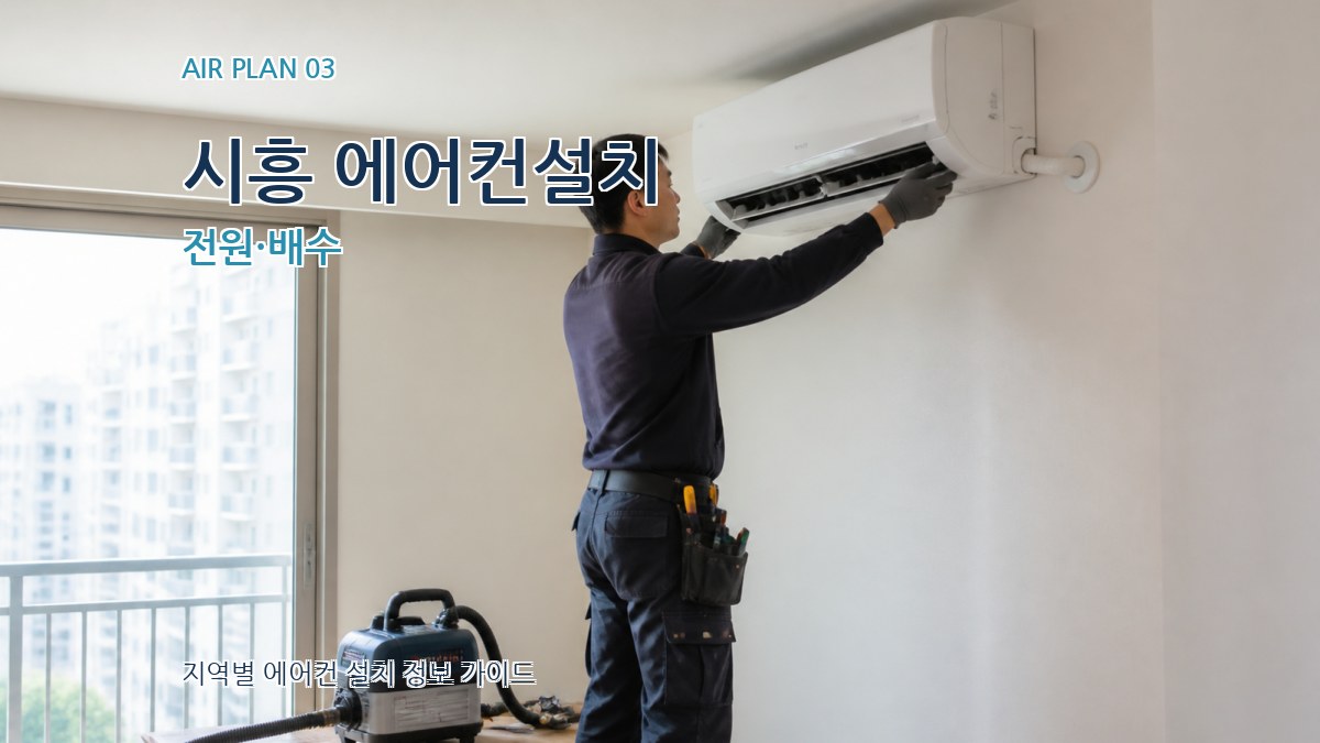 시흥 에어컨설치 전원·배수