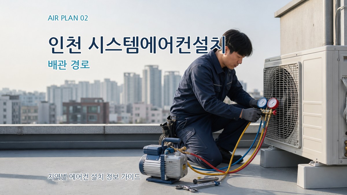 인천 시스템에어컨설치 배관 경로