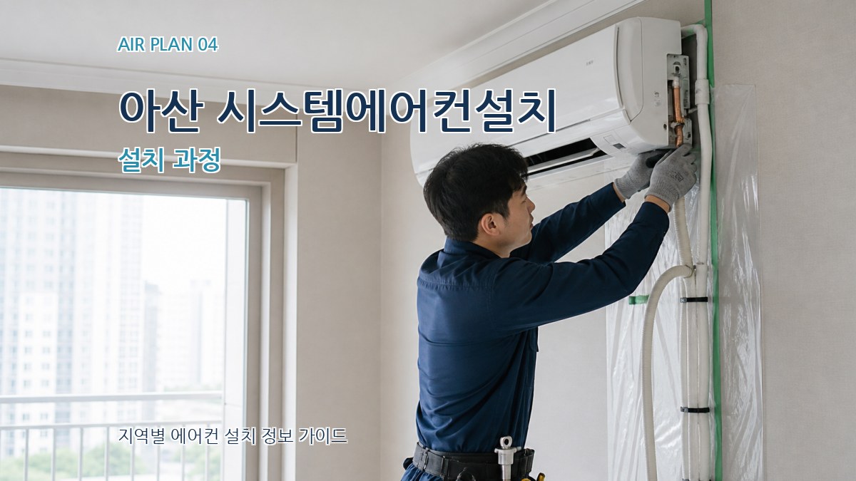 아산 시스템에어컨설치 설치 과정