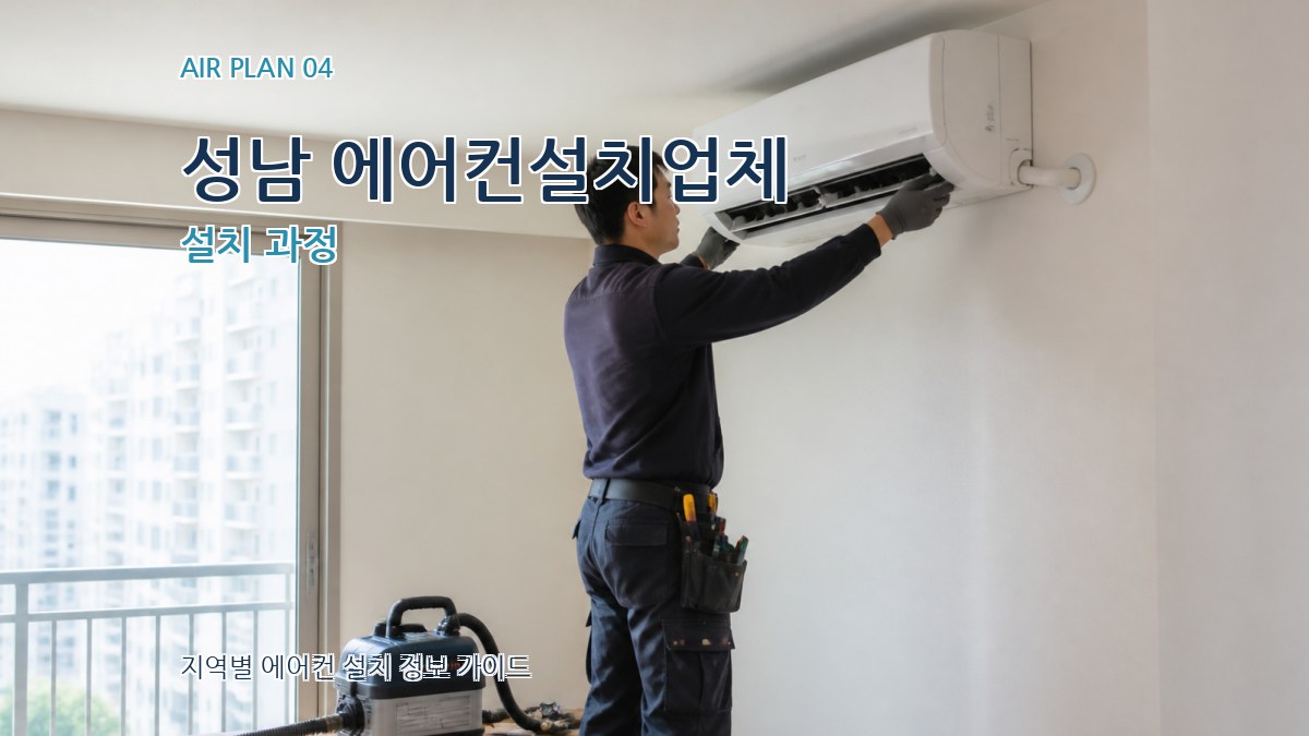 성남 에어컨설치업체 설치 과정