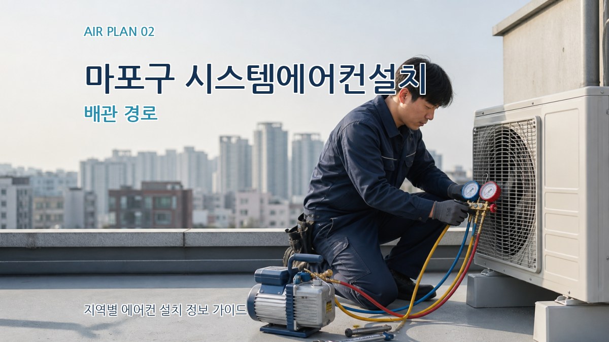 마포구 시스템에어컨설치 배관 경로