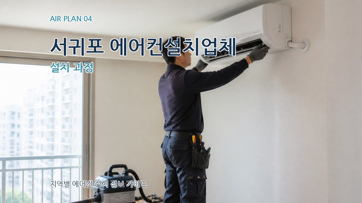 서귀포 에어컨설치업체 설치 과정