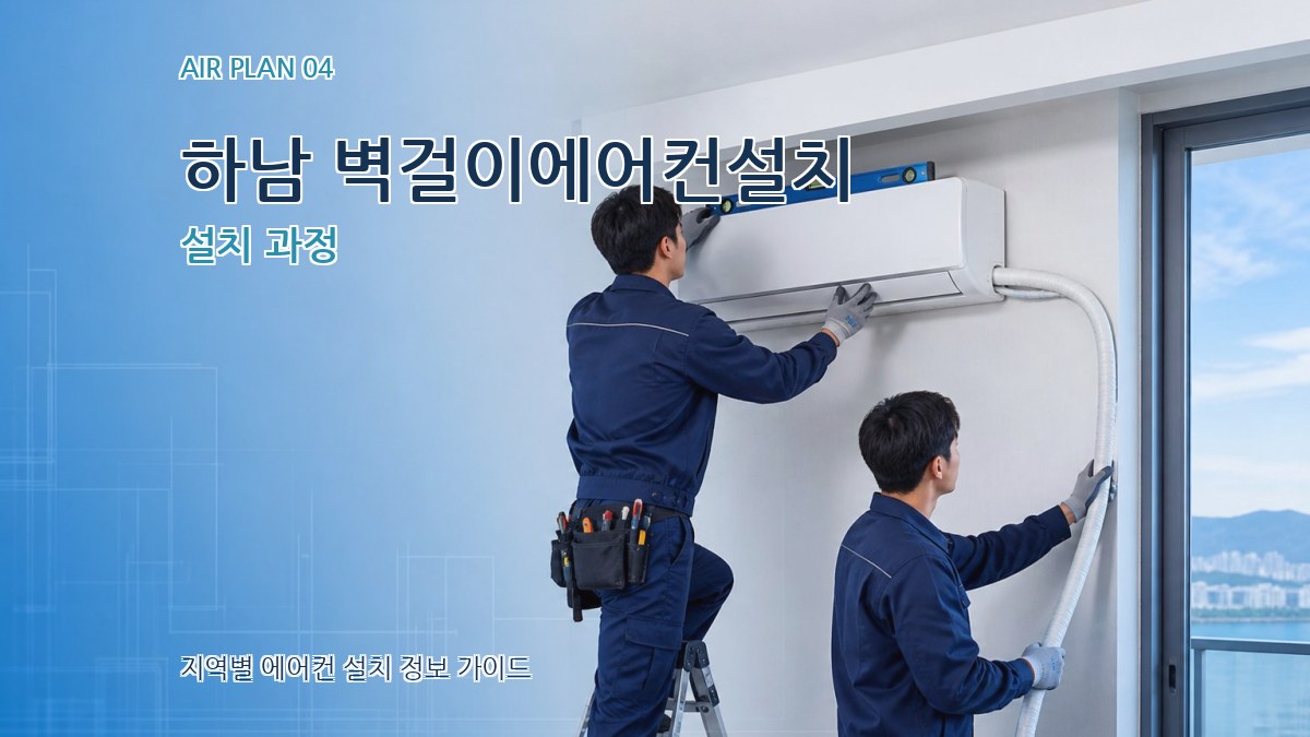 하남 벽걸이에어컨설치 설치 과정