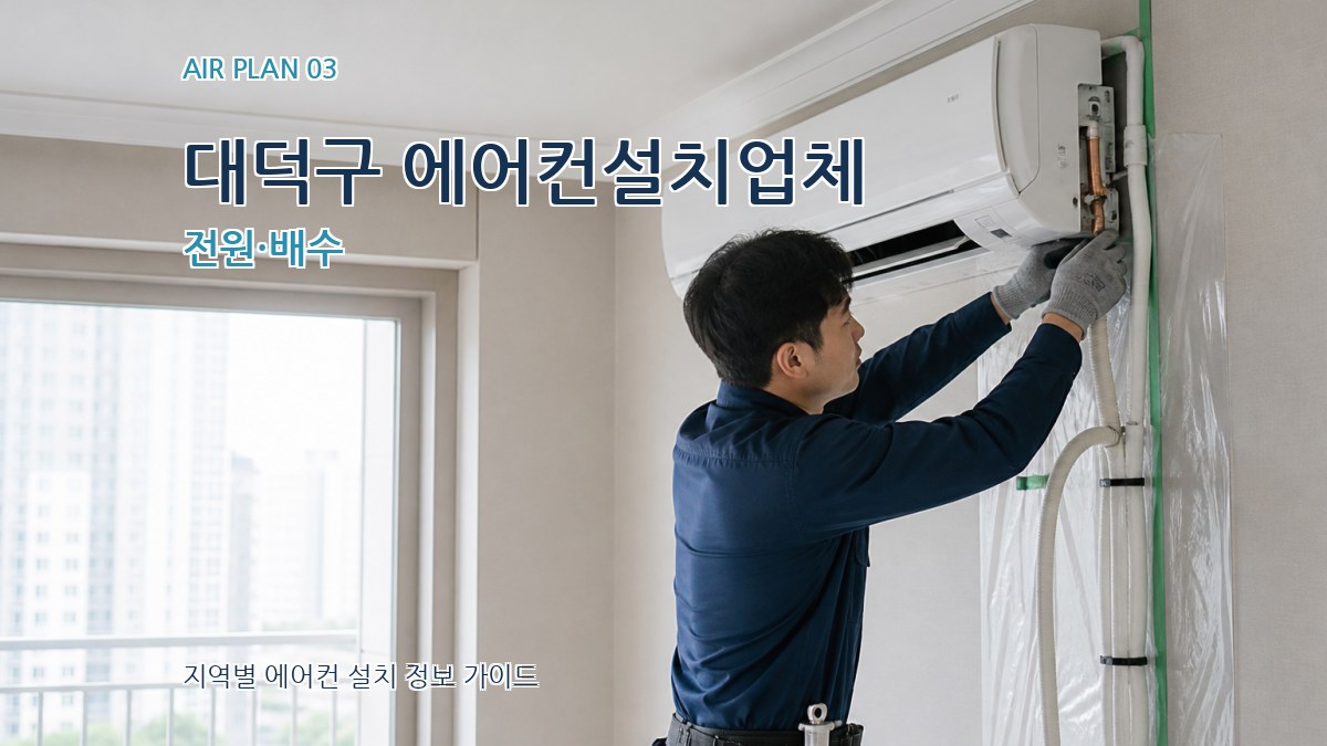 대덕구 에어컨설치업체 전원·배수