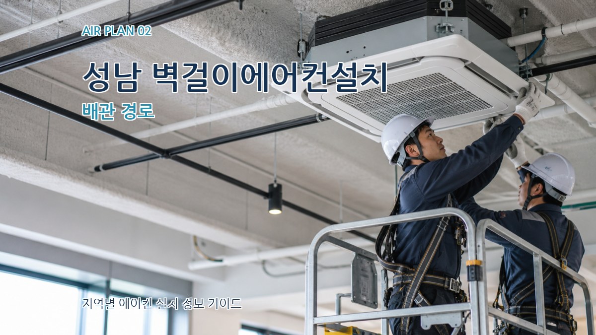 성남 벽걸이에어컨설치 배관 경로