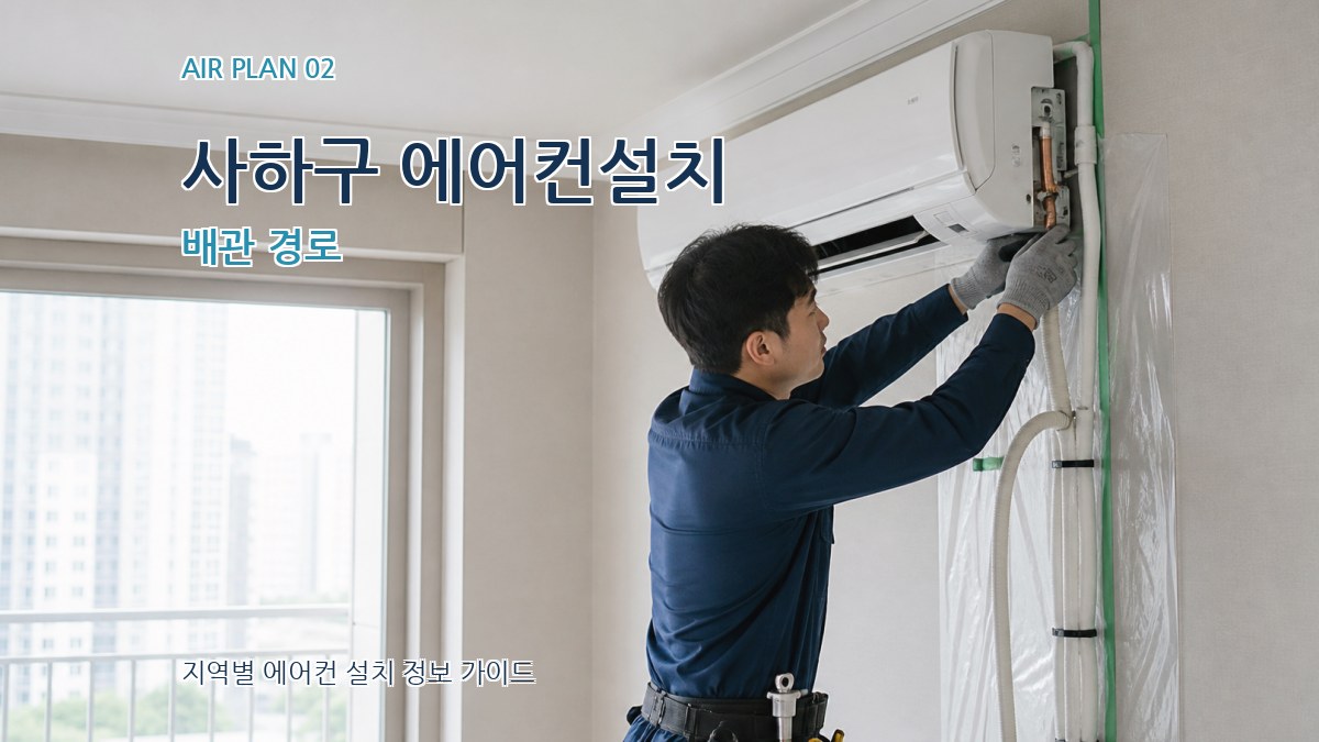 사하구 에어컨설치 배관 경로