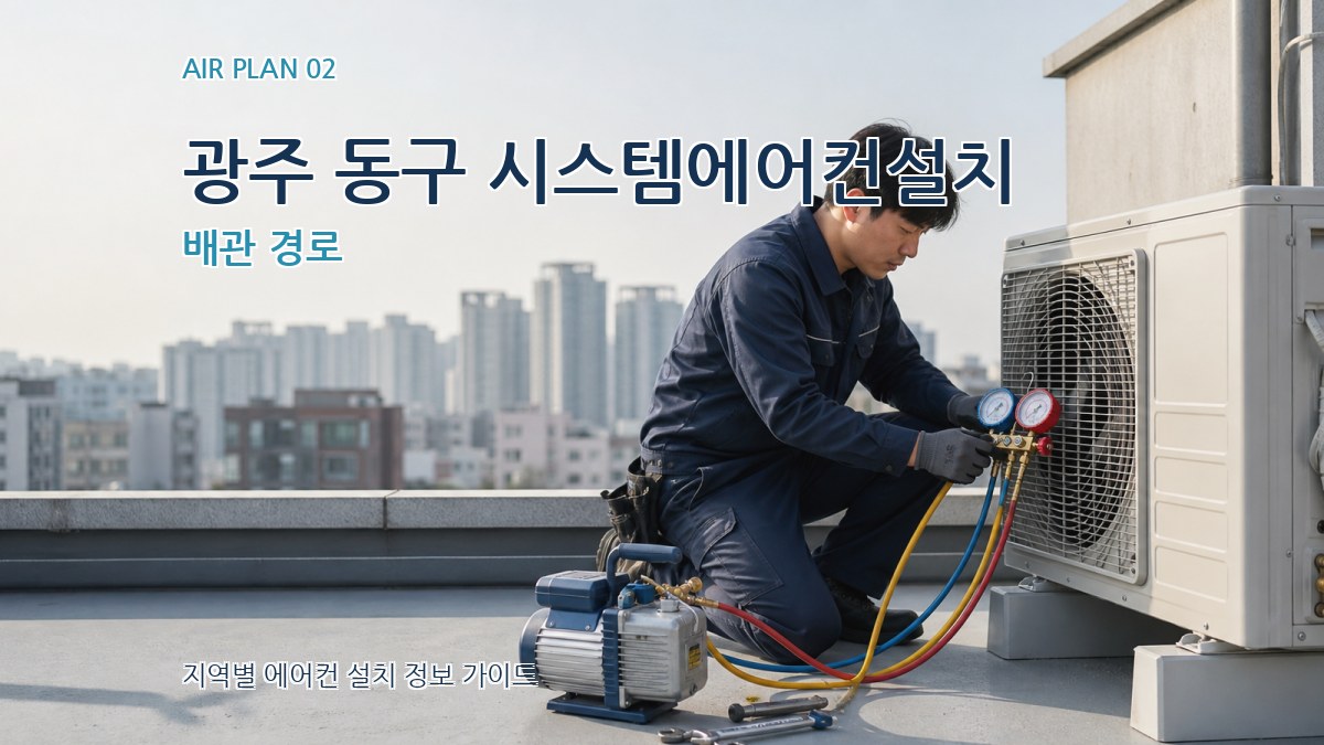 광주 동구 시스템에어컨설치 배관 경로