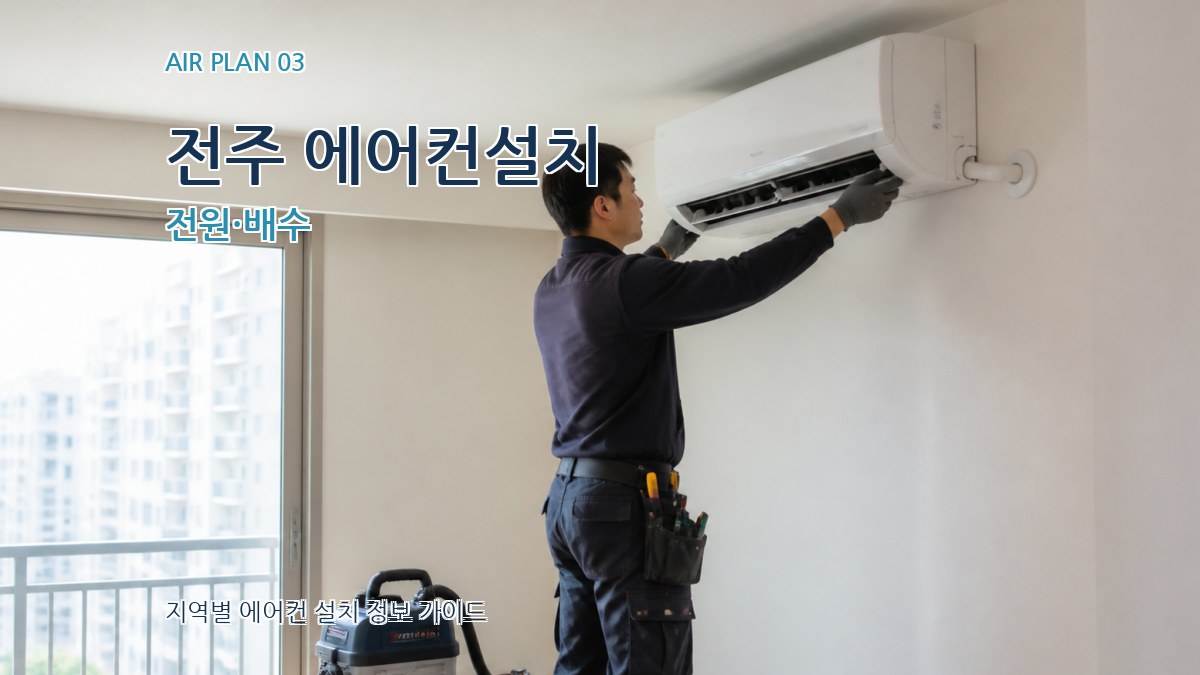 전주 에어컨설치 전원·배수