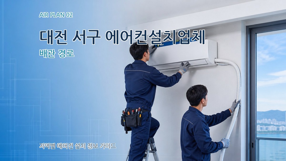 대전 서구 에어컨설치업체 배관 경로