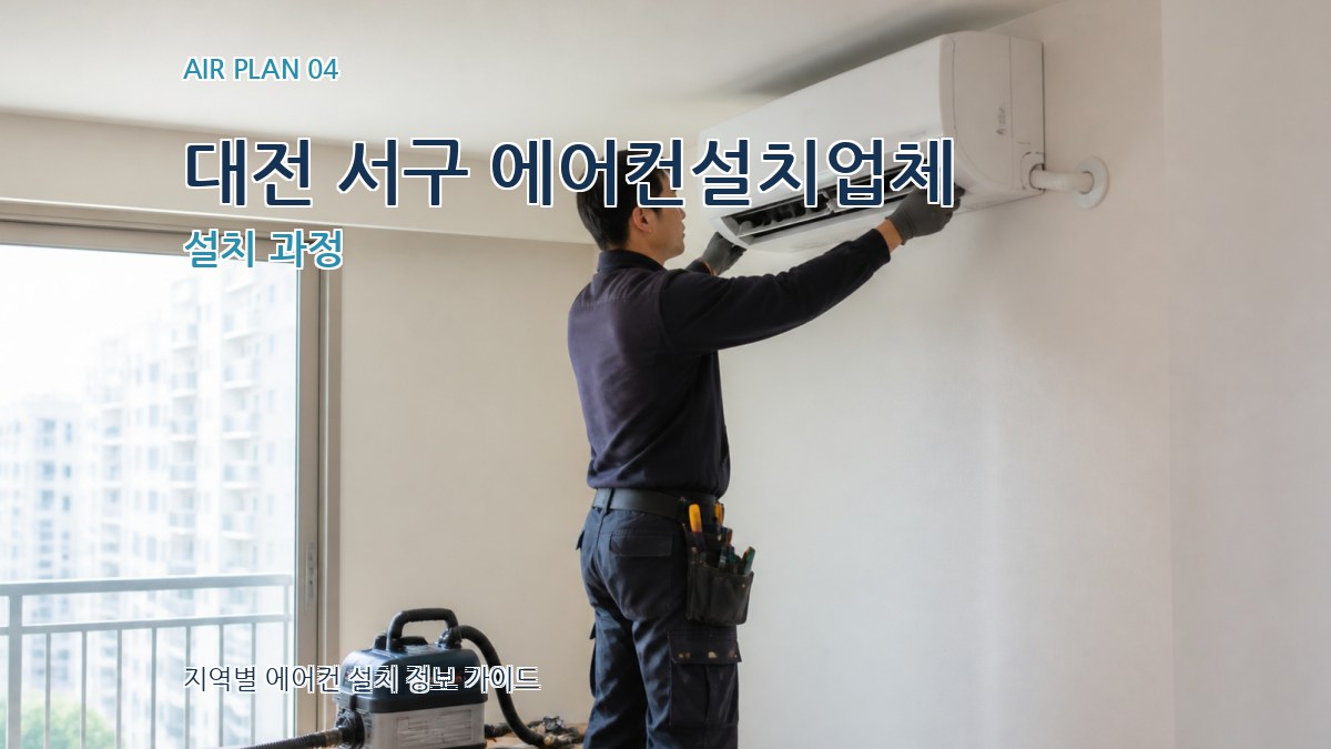 대전 서구 에어컨설치업체 설치 과정