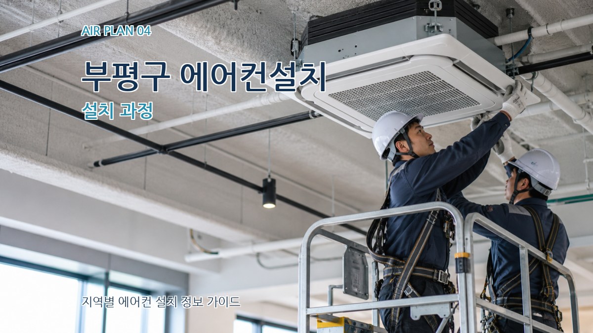 부평구 에어컨설치 설치 과정
