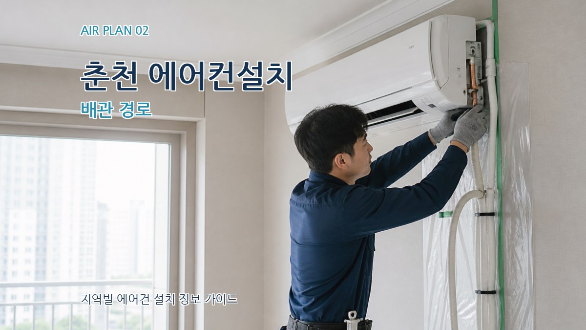 춘천 에어컨설치 배관 경로
