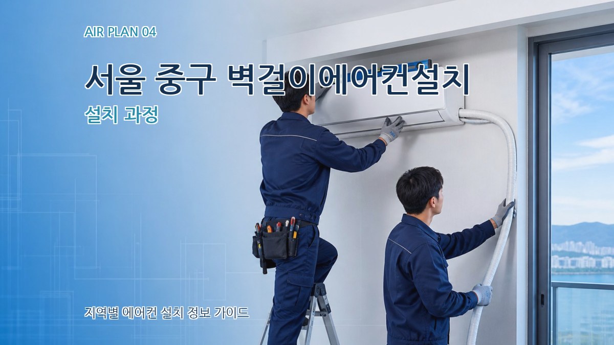 서울 중구 벽걸이에어컨설치 설치 과정