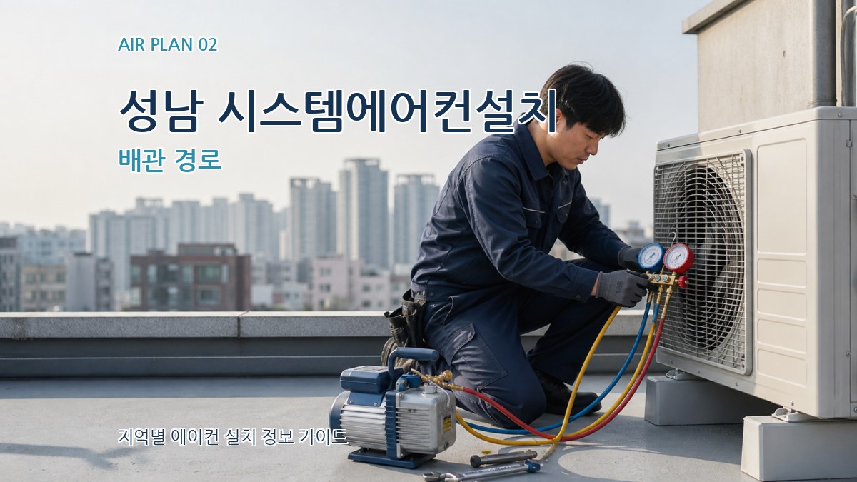 성남 시스템에어컨설치 배관 경로