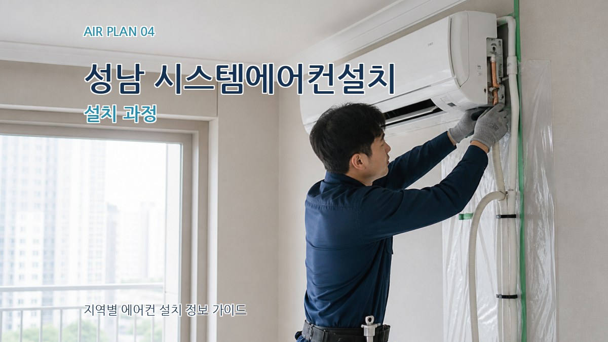 성남 시스템에어컨설치 설치 과정