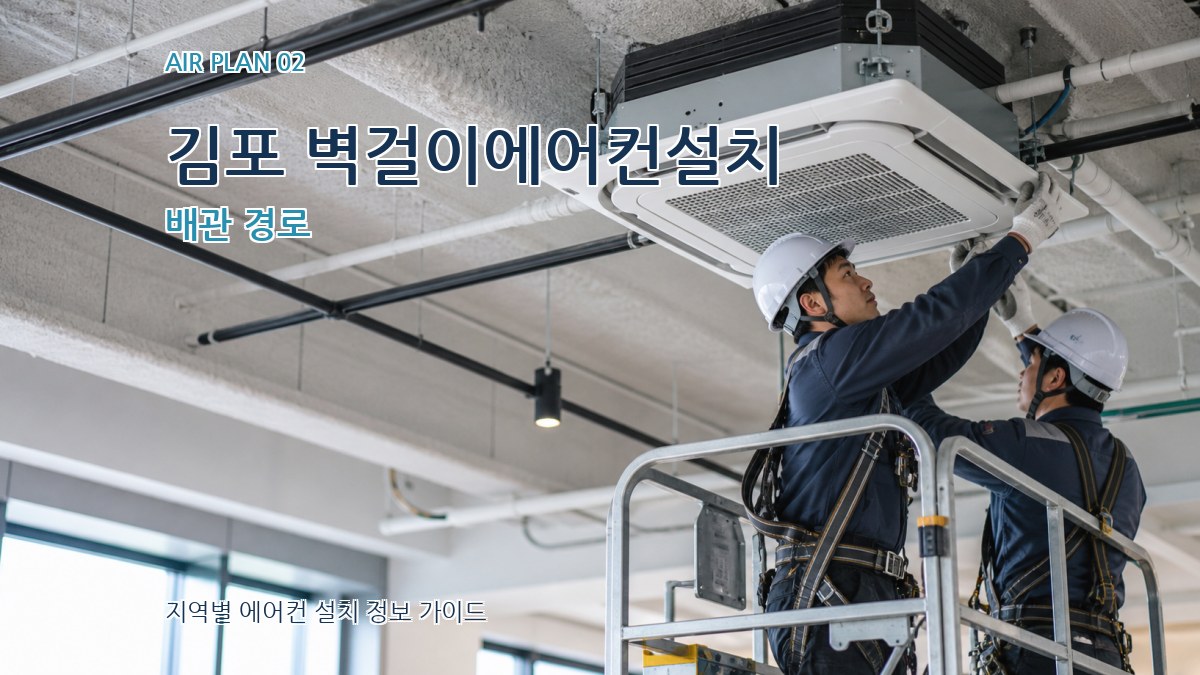 김포 벽걸이에어컨설치 배관 경로