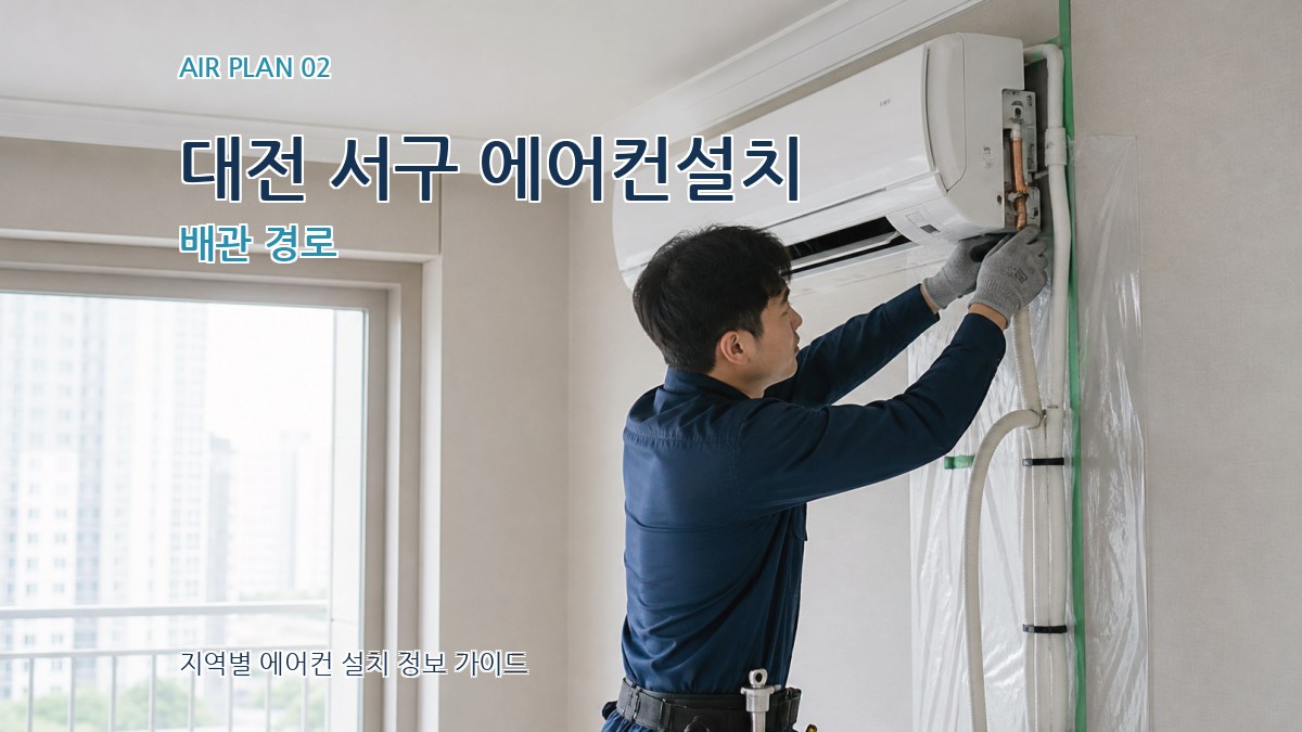 대전 서구 에어컨설치 배관 경로