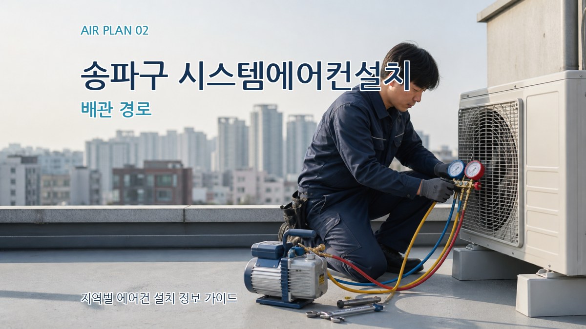 송파구 시스템에어컨설치 배관 경로