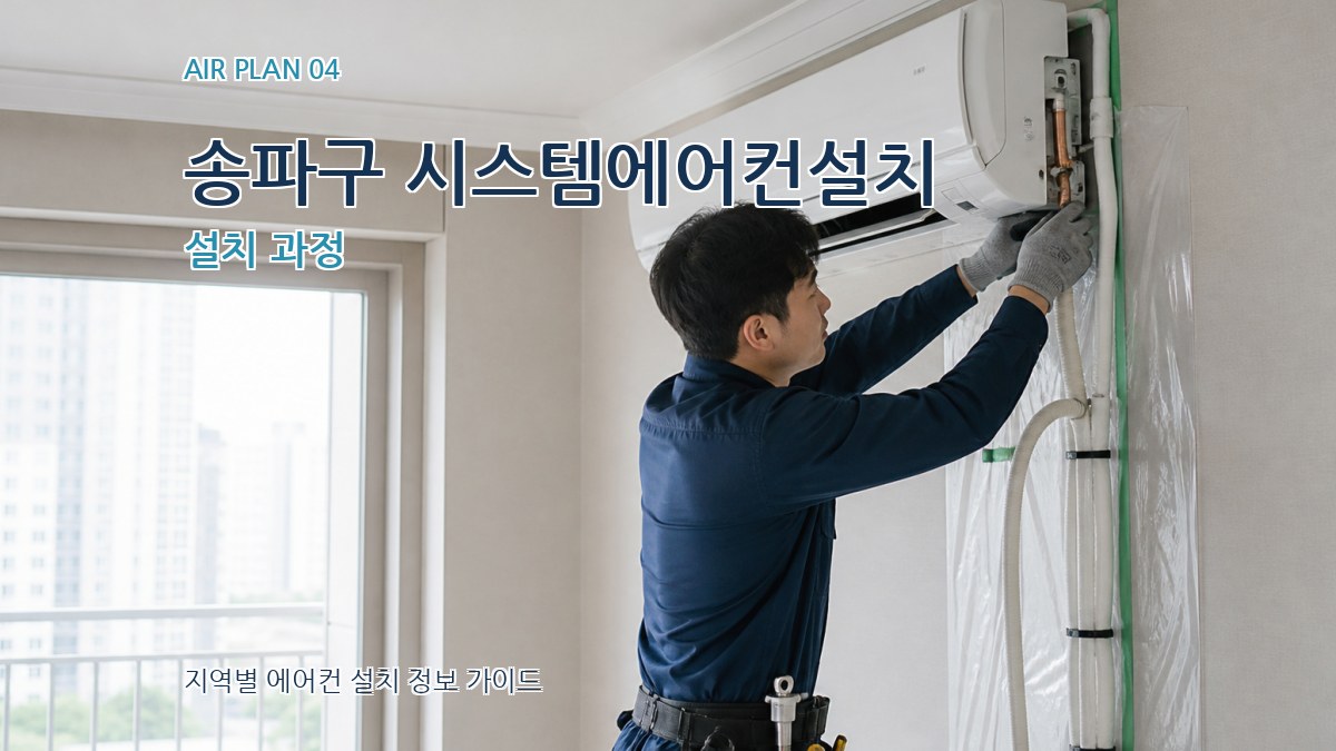 송파구 시스템에어컨설치 설치 과정