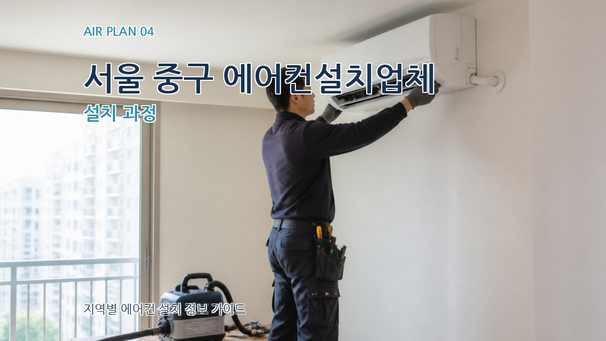 서울 중구 에어컨설치업체 설치 과정