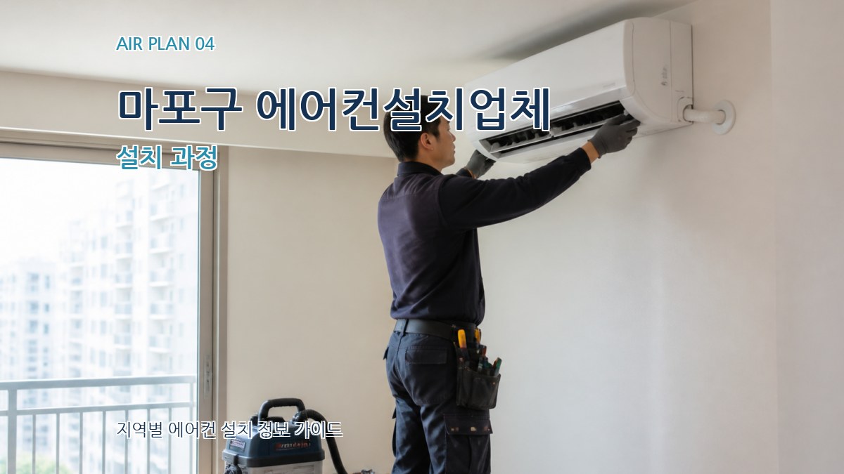 마포구 에어컨설치업체 설치 과정