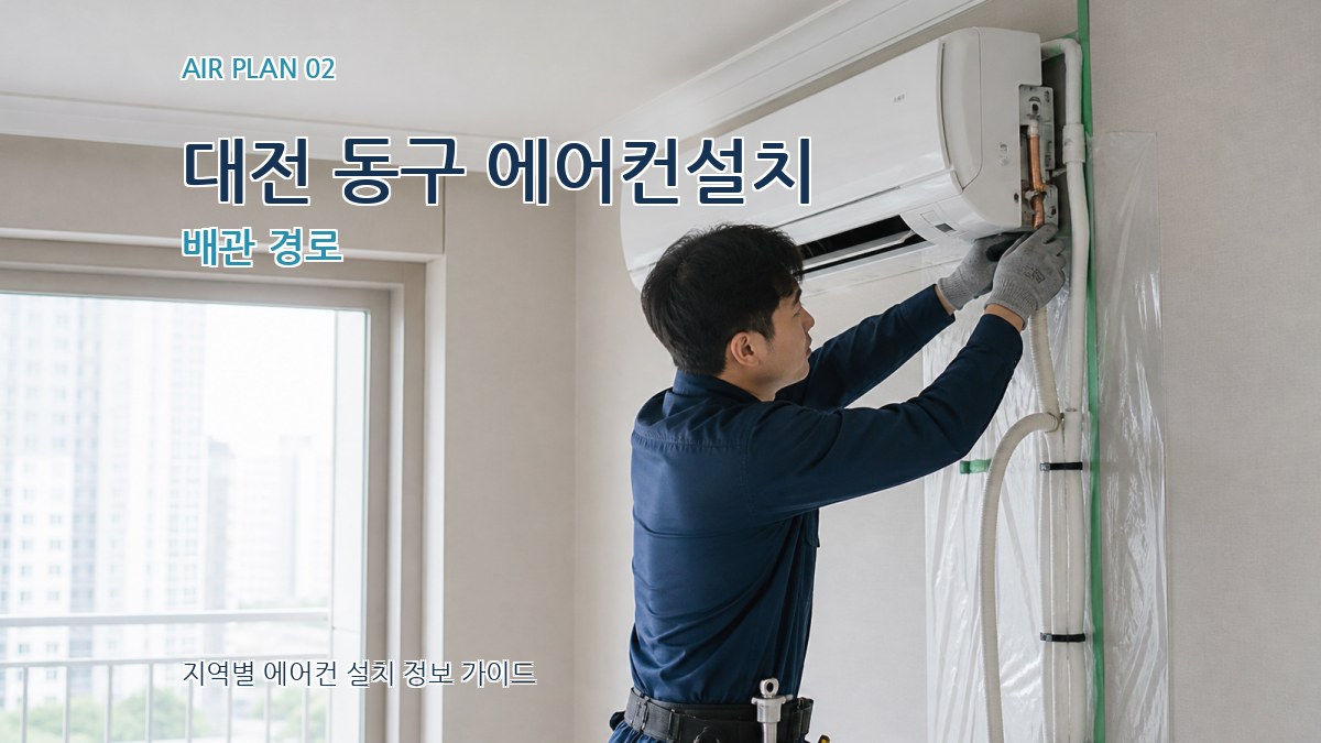 대전 동구 에어컨설치 배관 경로