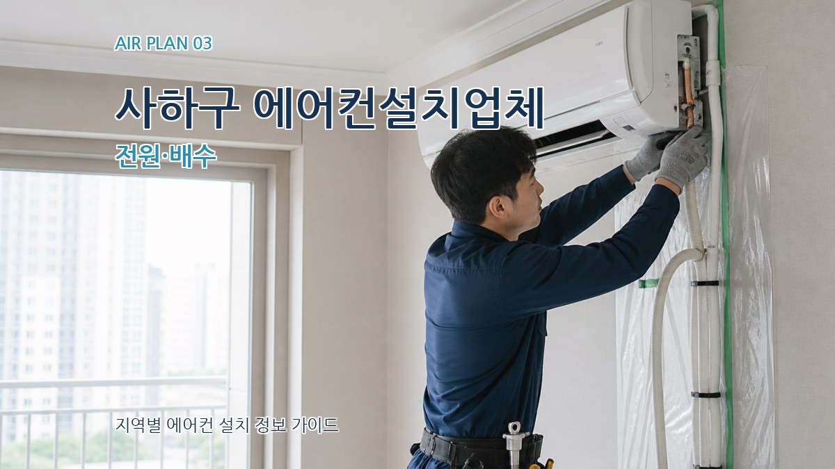 사하구 에어컨설치업체 전원·배수