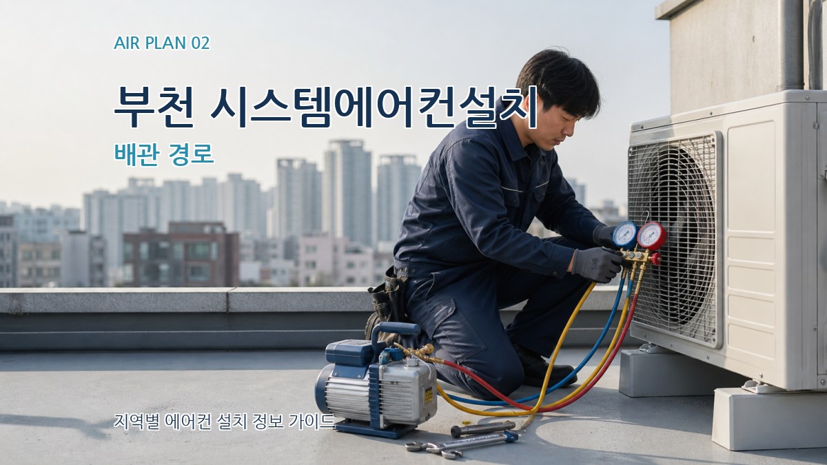 부천 시스템에어컨설치 배관 경로