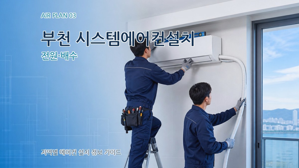 부천 시스템에어컨설치 전원·배수