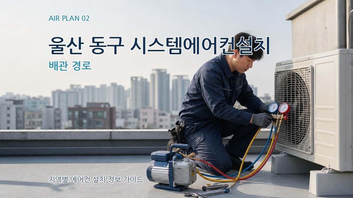 울산 동구 시스템에어컨설치 배관 경로
