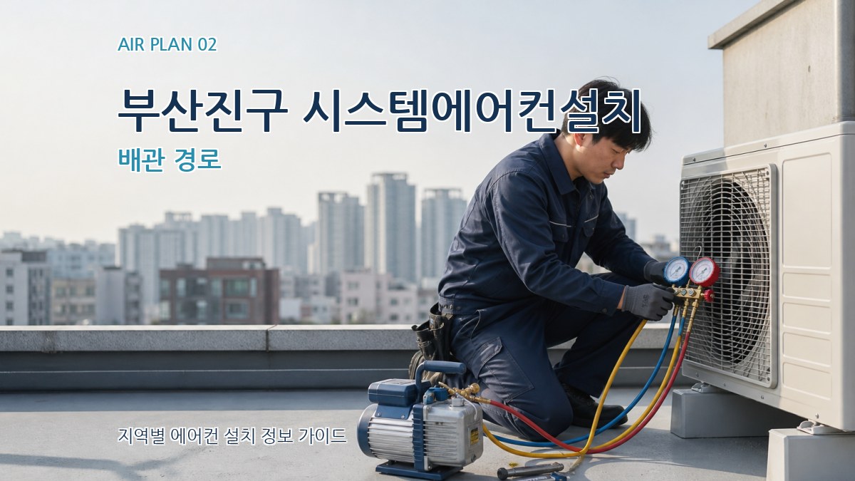 부산진구 시스템에어컨설치 배관 경로