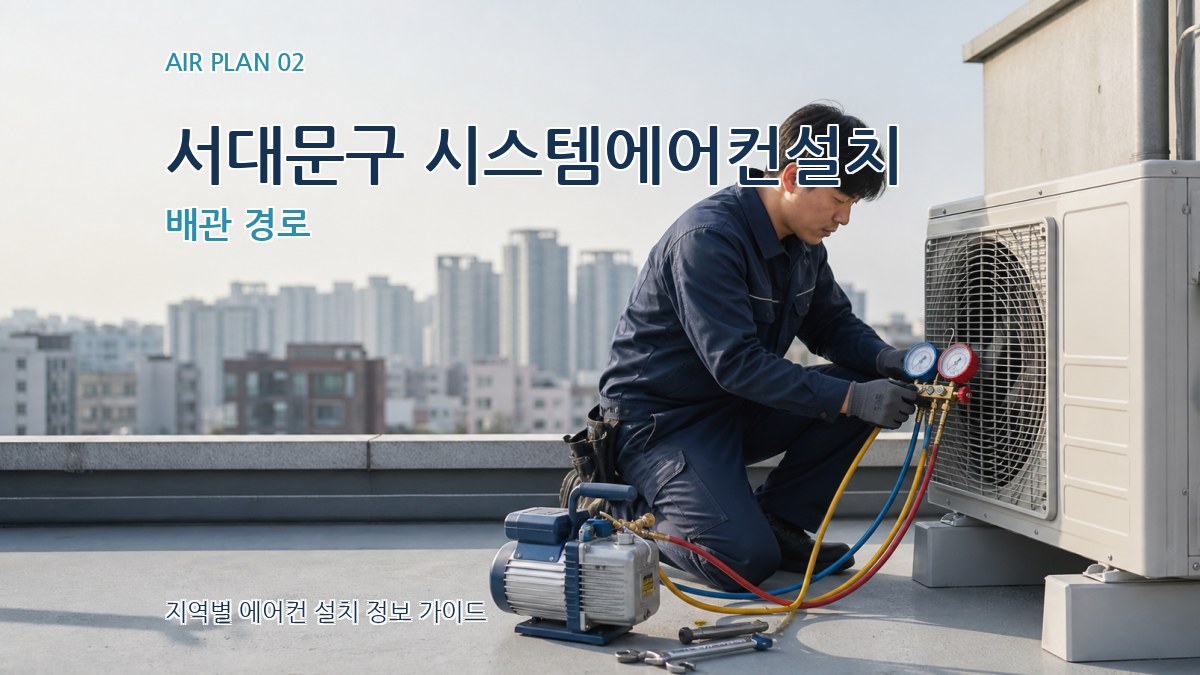 서대문구 시스템에어컨설치 배관 경로