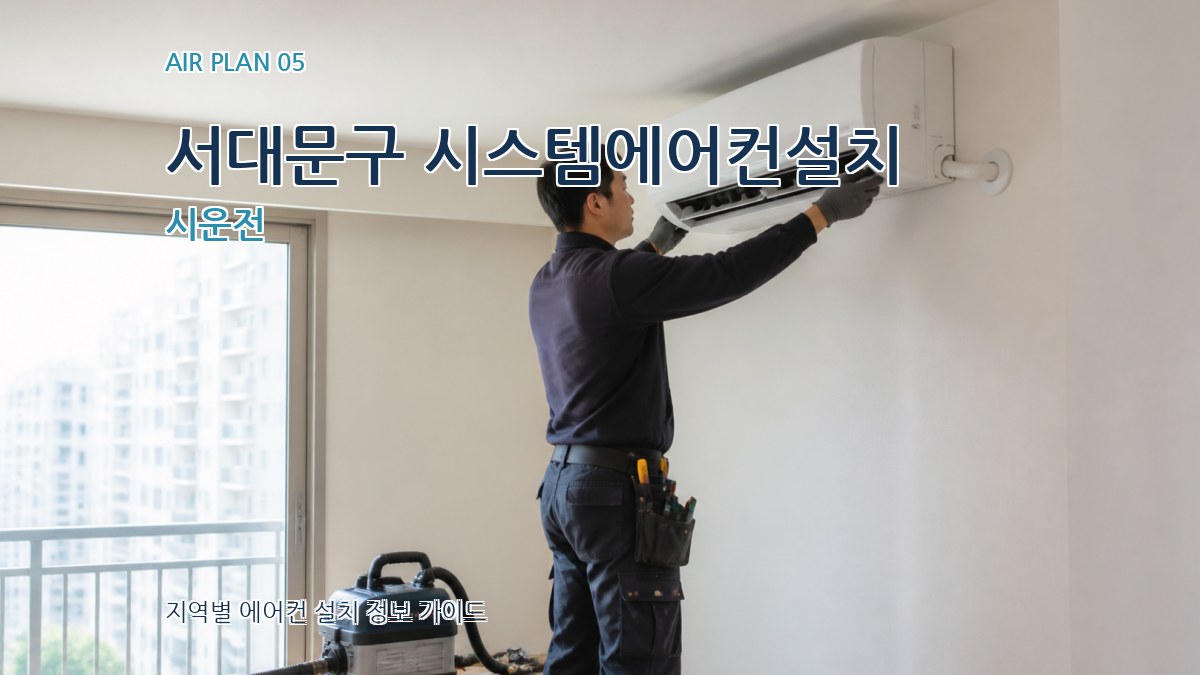 서대문구 시스템에어컨설치 시운전