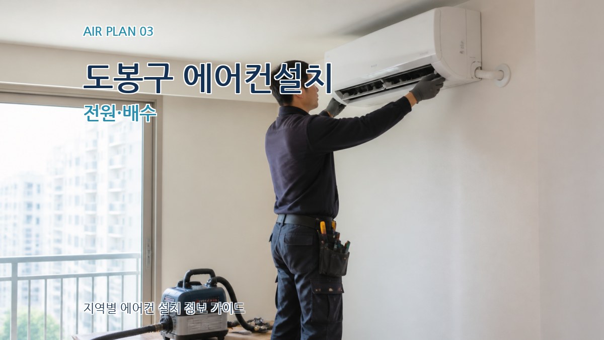 도봉구 에어컨설치 전원·배수